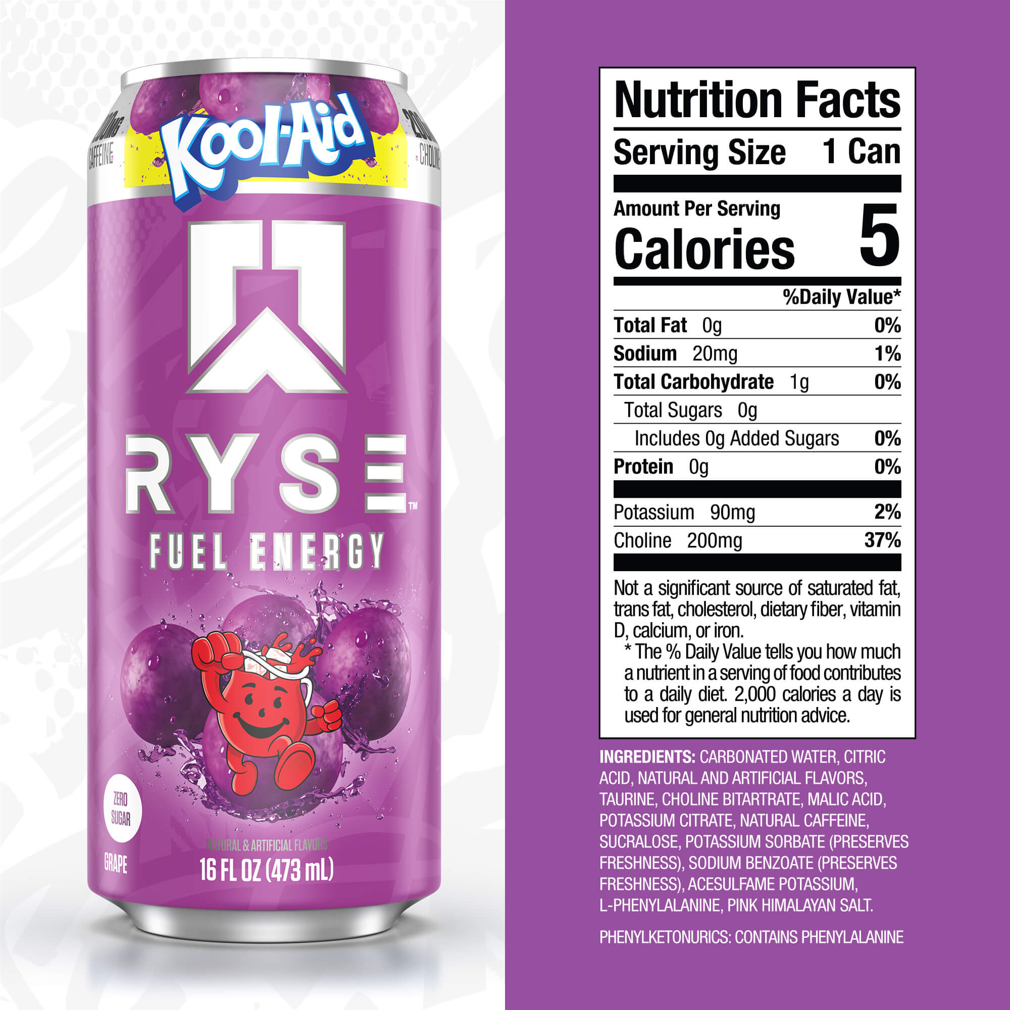 RYSE Fuel Energy Drink - Kool-Aid™ Grape