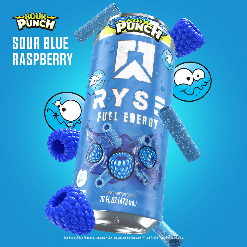 RYSE Fuel Energy Drink - Sour Punch® Sour Blue Raspberry