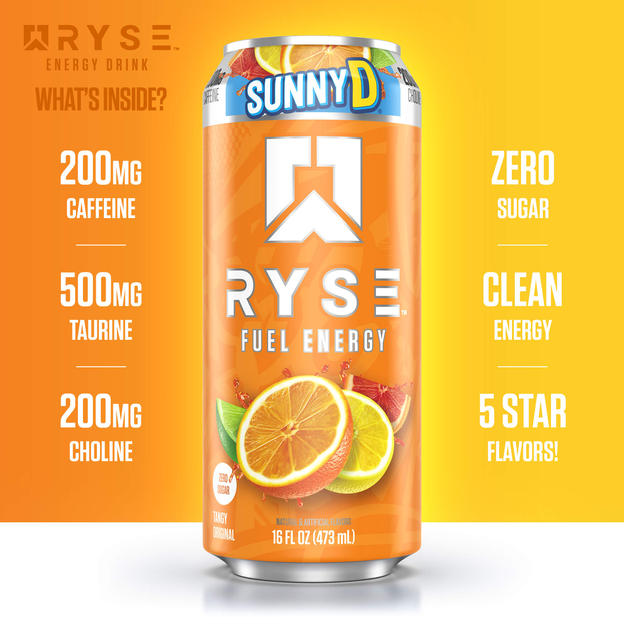RYSE Fuel Energy Drink - SunnyD™ Tangy Original