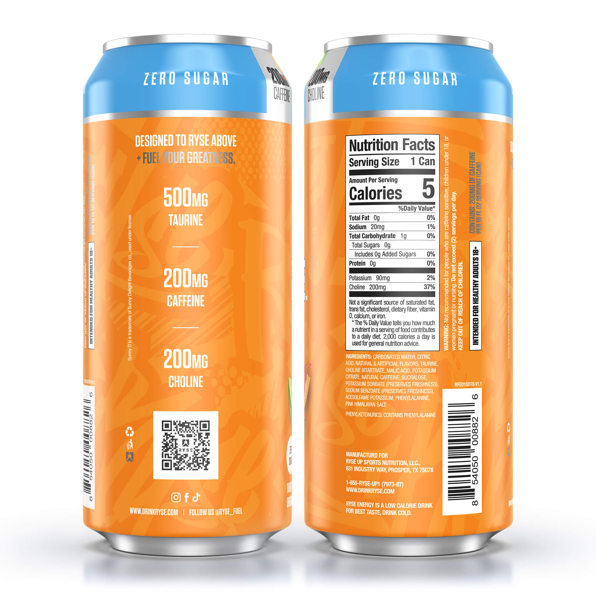 RYSE Fuel Energy Drink - SunnyD™ Tangy Original