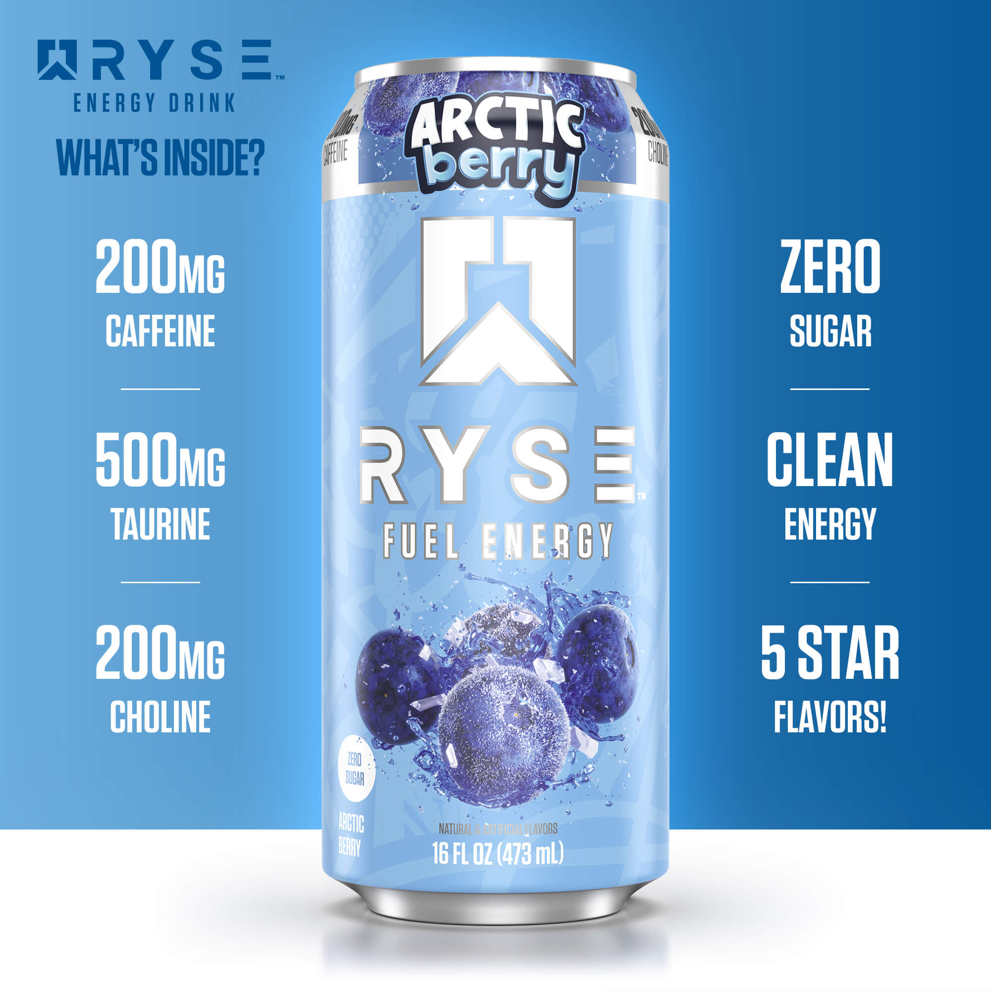 RYSE Fuel Energy Drink - Arctic Berry
