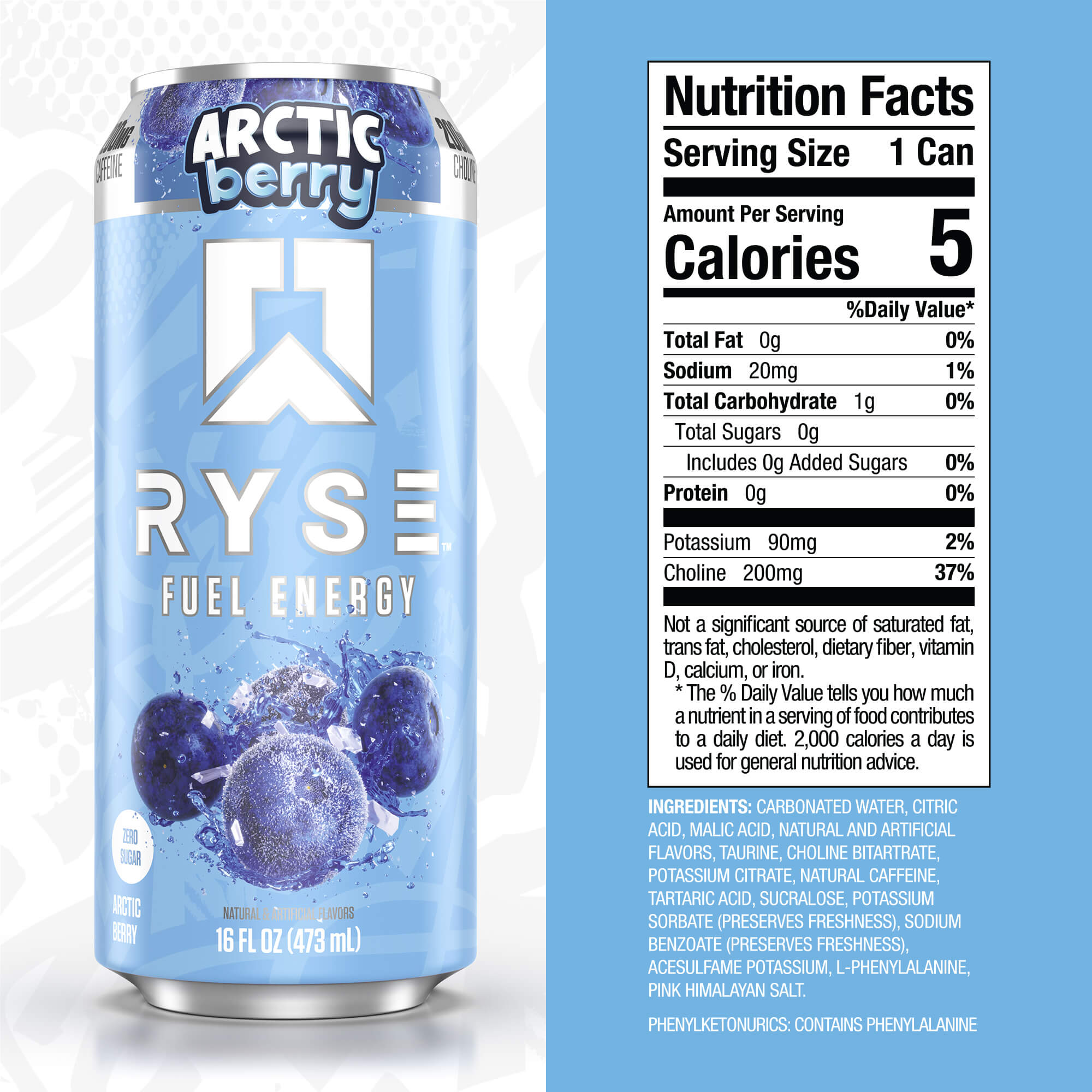 RYSE Fuel Energy Drink - Arctic Berry
