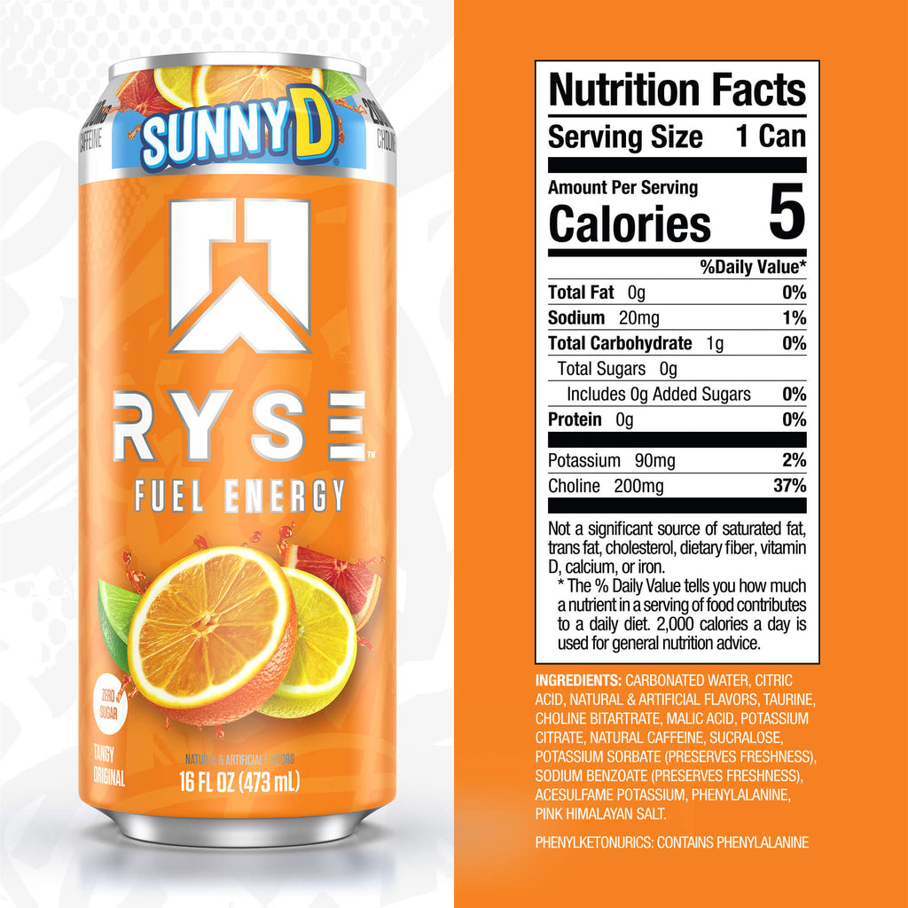 RYSE Fuel Energy Drink - SunnyD™ Tangy Original