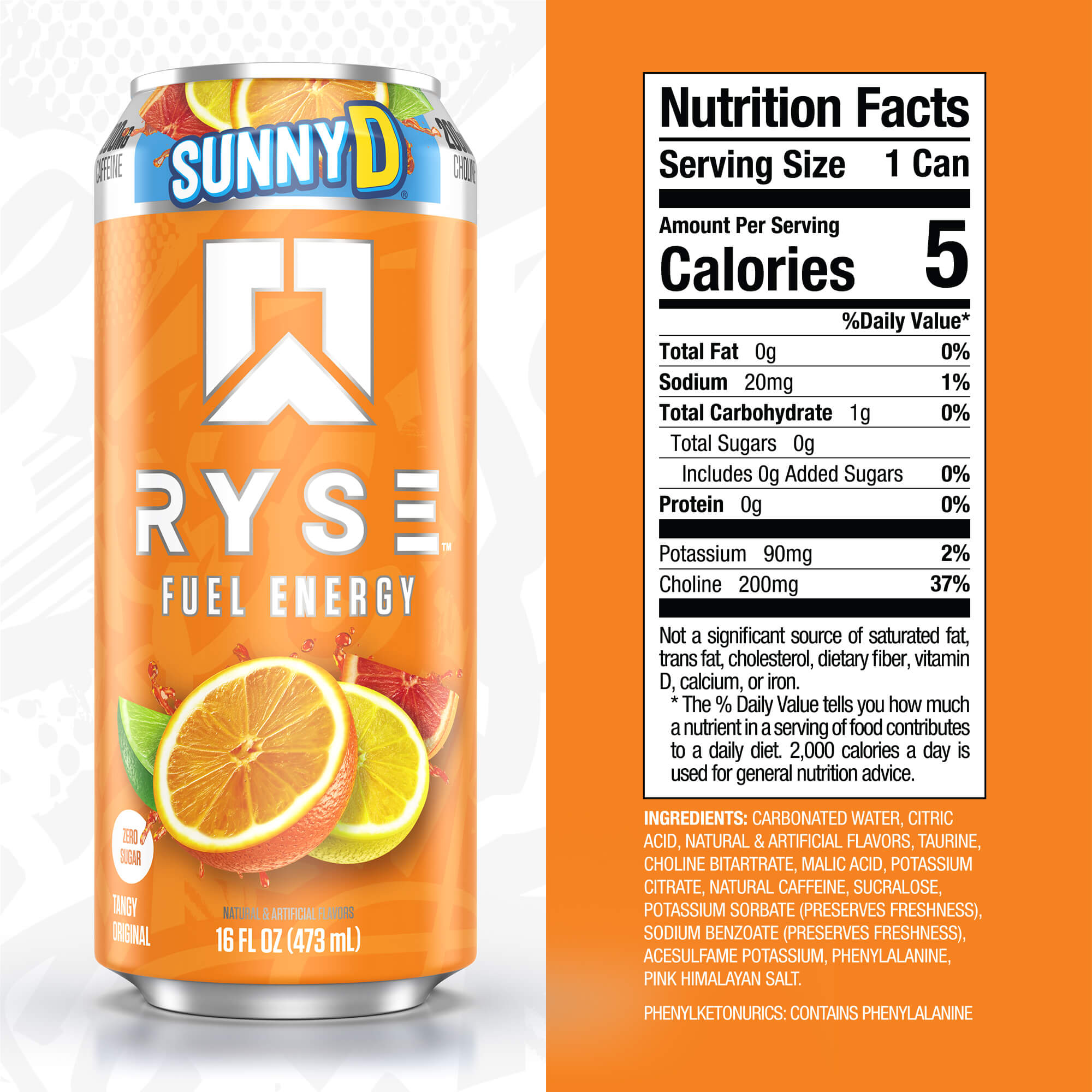 RYSE Fuel Energy Drink - SunnyD™ Tangy Original