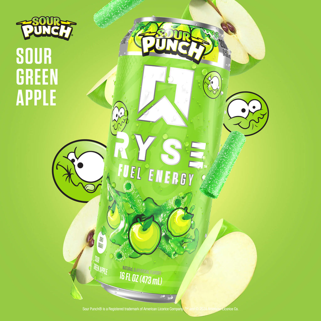 RYSE Fuel Energy Drink - Sour Punch® Sour Green Apple