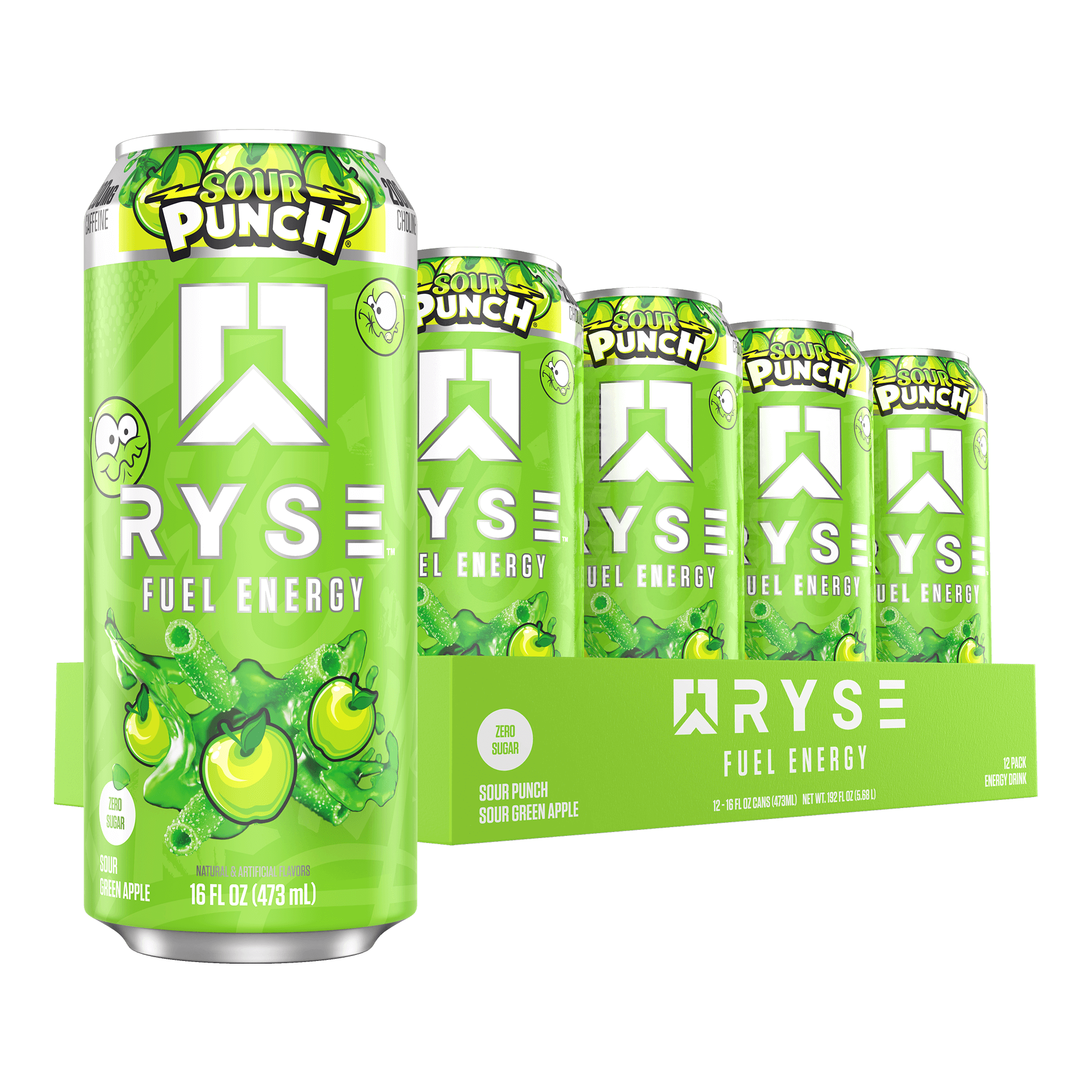 RYSE Fuel Energy Drink - Sour Punch® Sour Green Apple