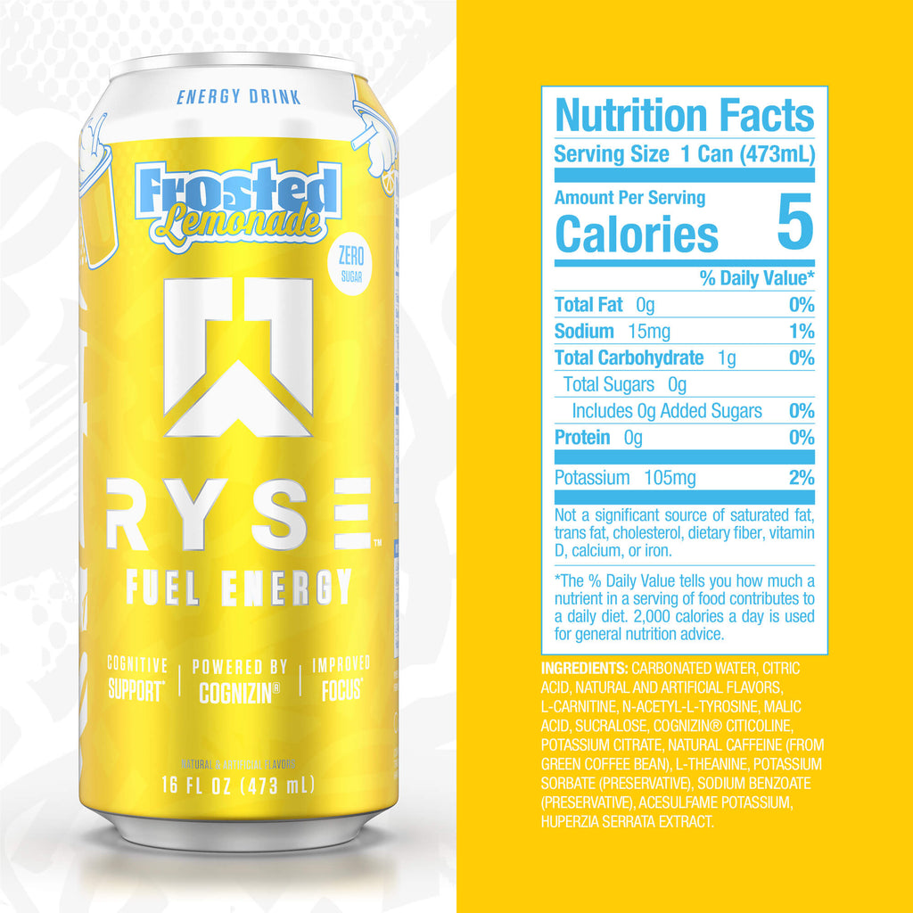 RYSE Fuel Energy Drink - Frosted Lemonade
