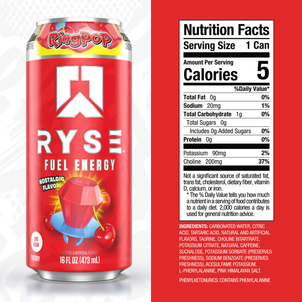 RYSE Fuel Energy Drink - Ring-Pop® Cherry