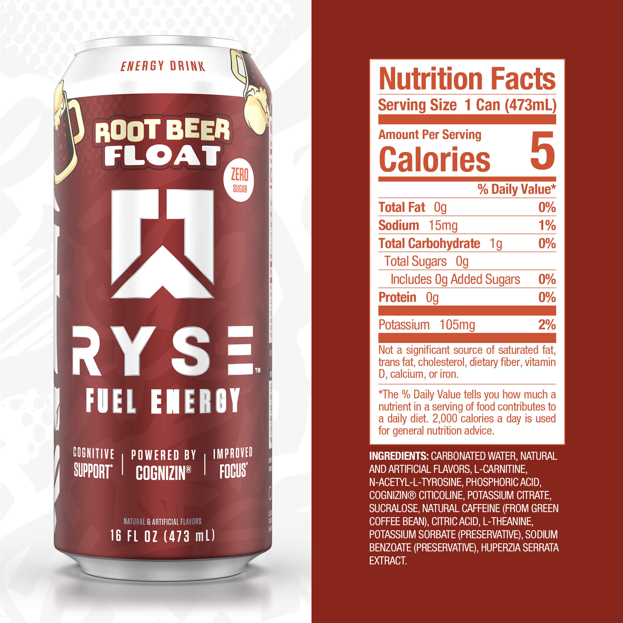 RYSE Fuel Energy Drink - Root Beer Float