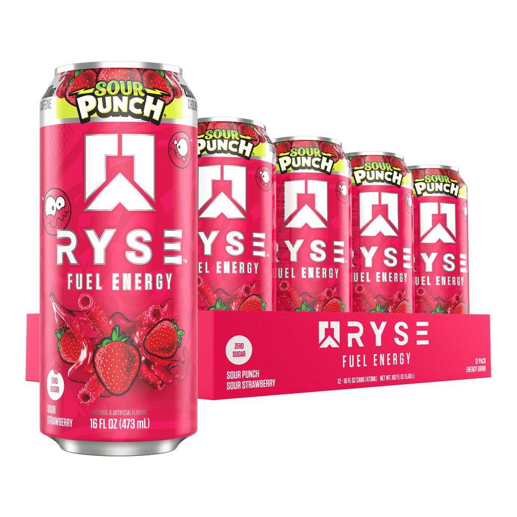 RYSE Fuel Energy Drink - Sour Punch® Sour Strawberry