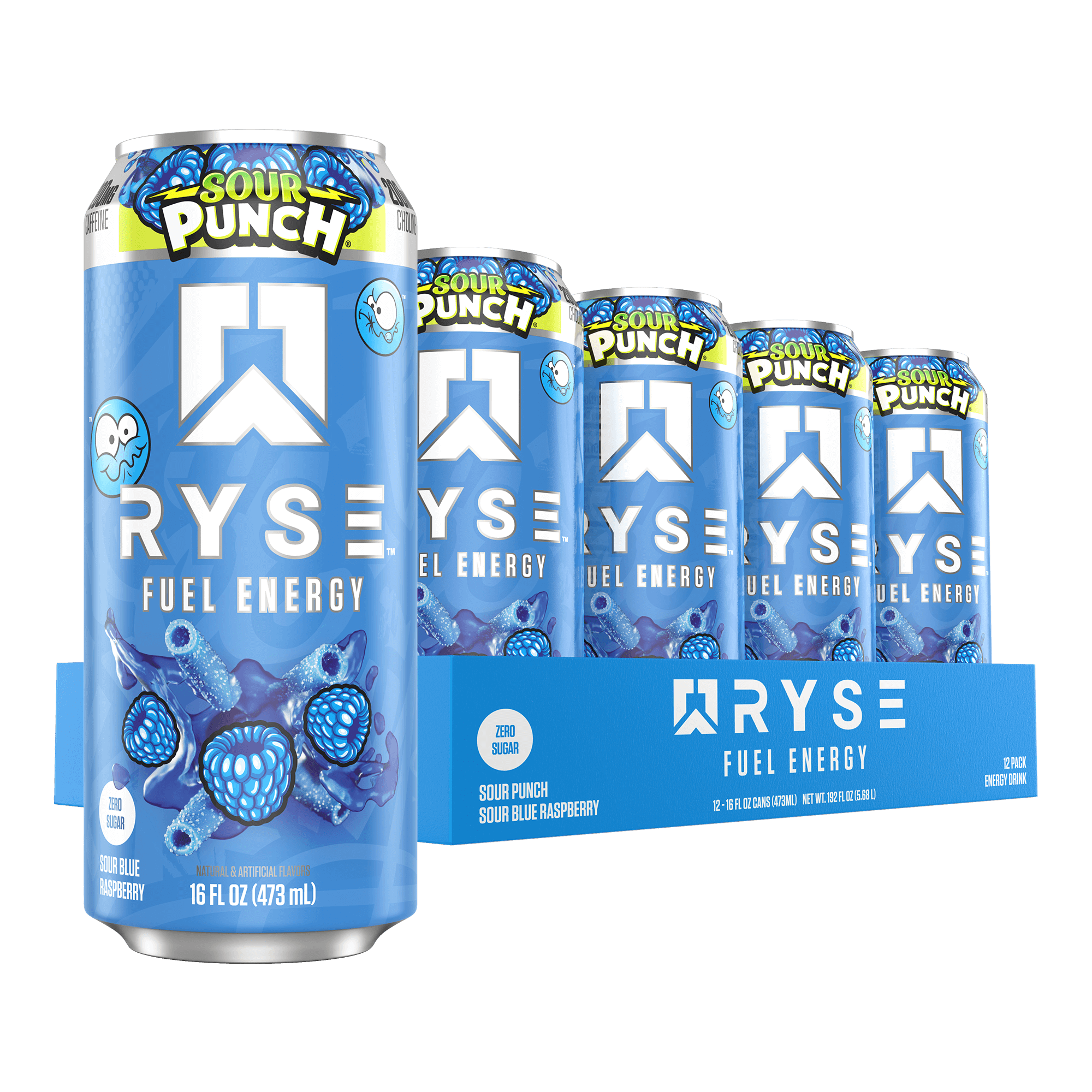 RYSE Fuel Energy Drink - Sour Punch® Sour Blue Raspberry