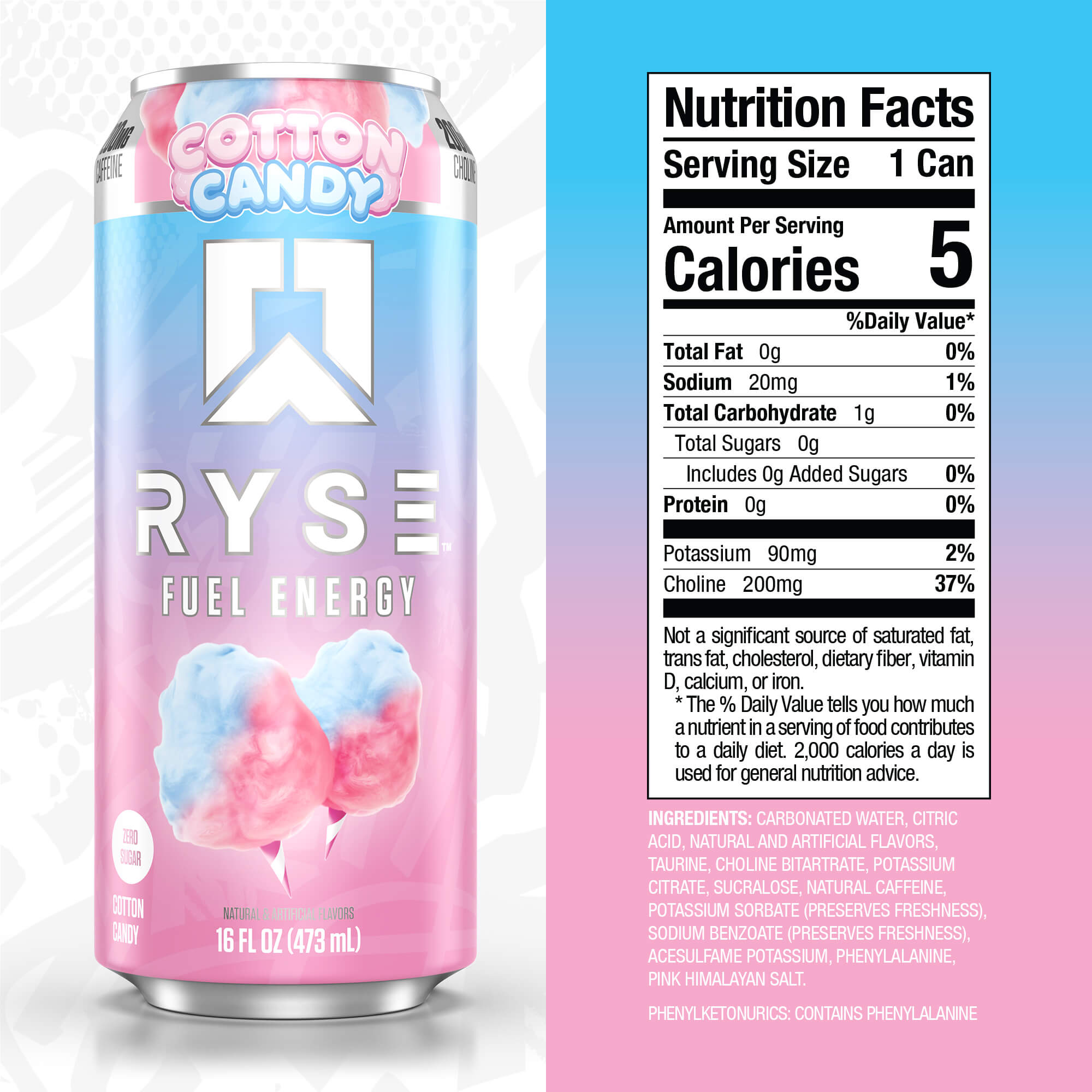 RYSE Fuel Energy Drink - Cotton Candy
